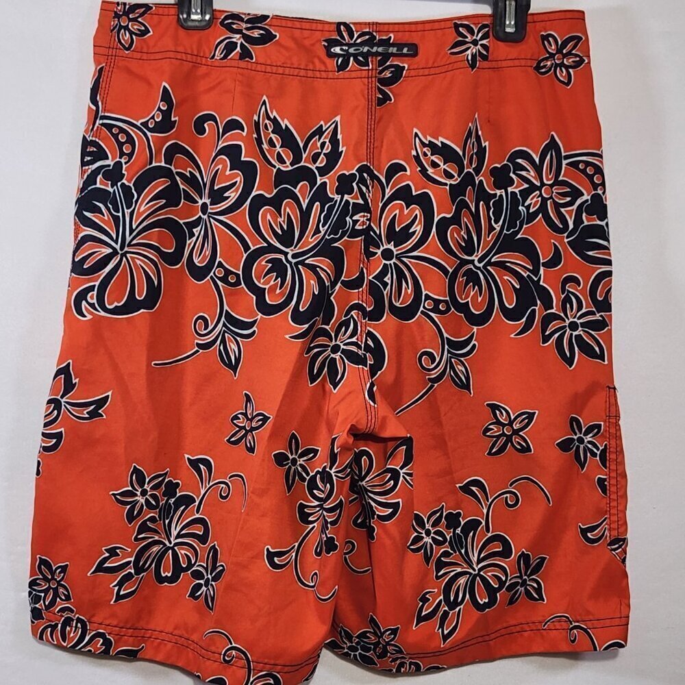 O'NEILL Men's 21 Inch Size M Floral Print Drawstring Boardshorts Beach Cruise - Picture 2 of 14